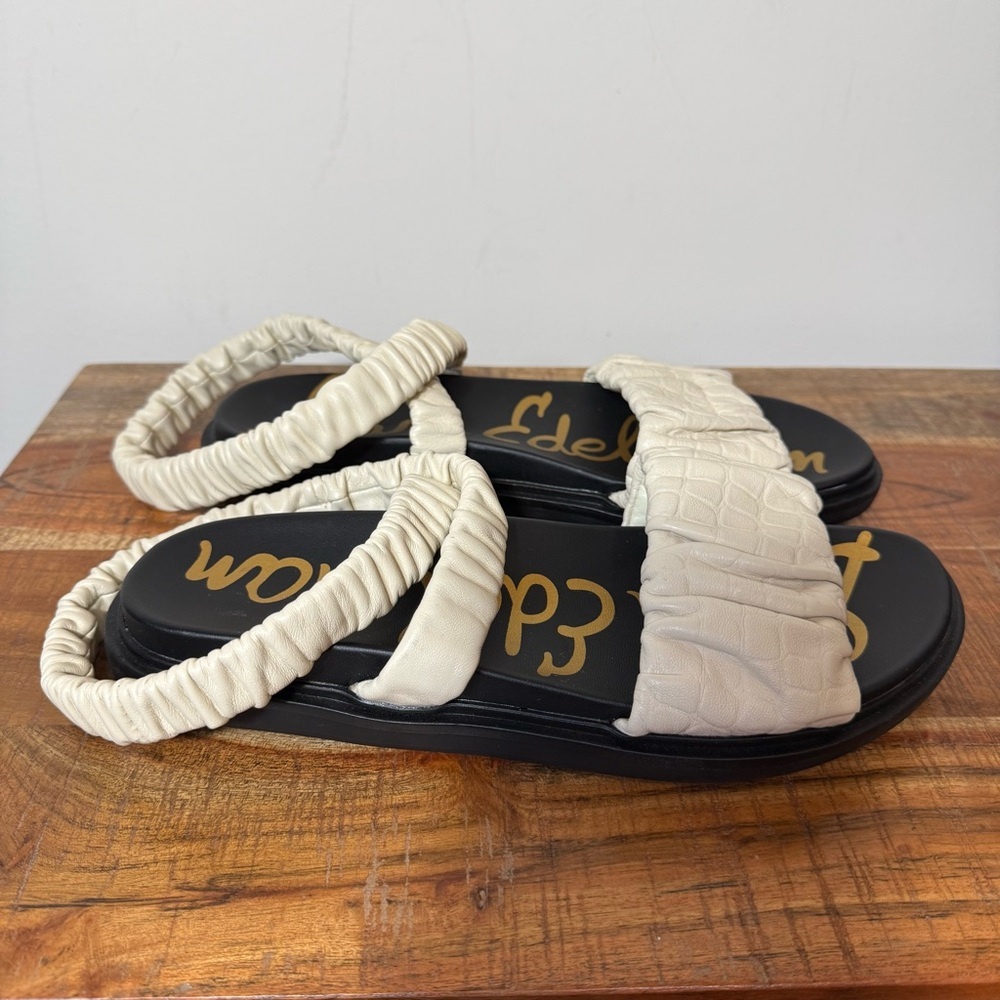 Sam Edelman Cream Velma Sandals, Women’s 9.5